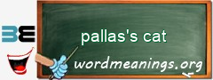 WordMeaning blackboard for pallas's cat
